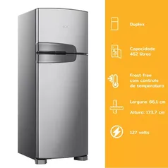 Geladeira Duplex Consul 340 Litros Frost Free Cor Inox CRM39AK - 110V