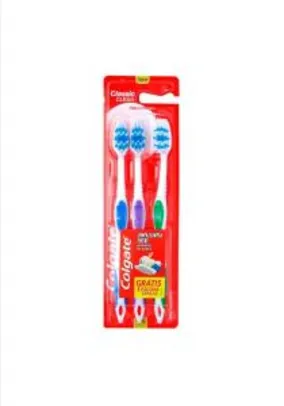 Escova Dental Colgate Classic Clean 3 Uni - Leve 3 Pague 2 (PRIME) | R$6