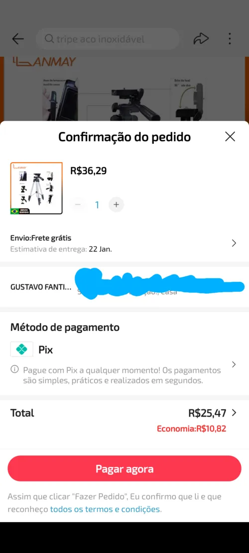 Imagem na descrição da promoção