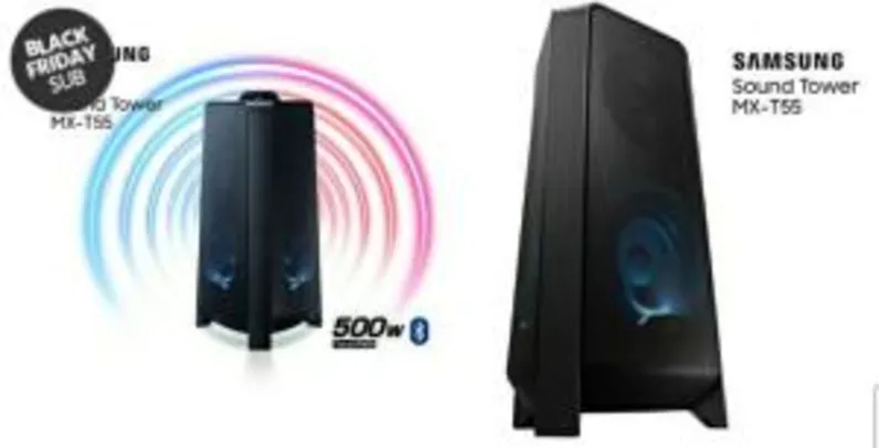 Sound Tower Samsung Mx-t55 Bluetooth com Potência de 500w e Som Bi-direcional R$1049