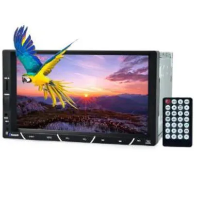 Som Mp5 Player Automotivo Com Tela Lcd 7 Polegadas Touch Screen E Entradas Usb Aux Sd - Exbom - R$299