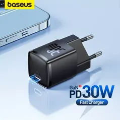 Carregador Rápido Baseus Tipo C 30w Gan 5