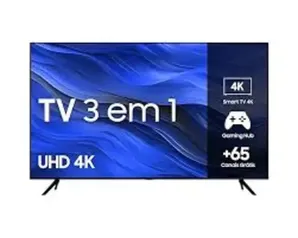 Smart TV Samsung 58" UHD 4K 58CU7700 2023, Processador Crystal 4K, Gaming Hub Tela sem Limites