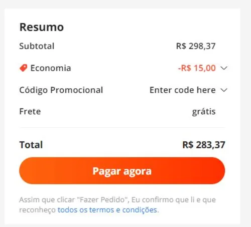 Imagem na descrição da promoção