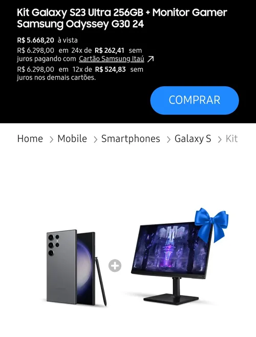 Imagem na descrição da promoção