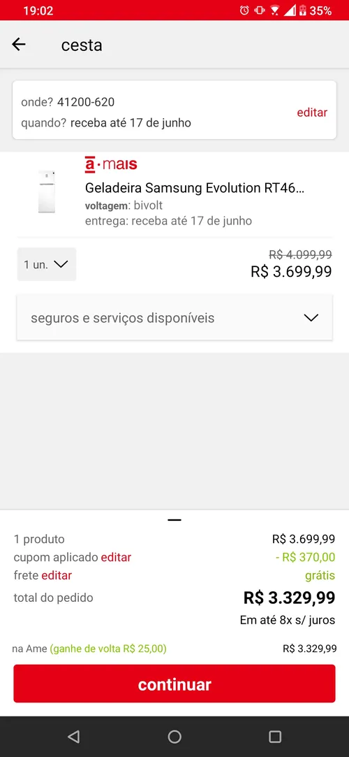 Imagem na descrição da promoção