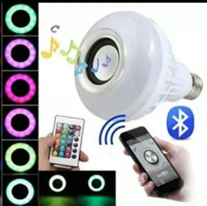 Lâmpada Led Rgb Com Caixa De Som E Bluetooth - R$6