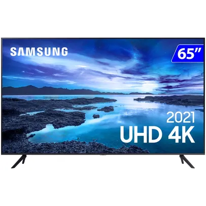 Smart TV Samsung LED 65 4K Wi-Fi Tizen Crystal UHD UN65AU7700GXZD