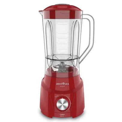 Liquidificador Britânia BLQ970V Turbo, 4 Velocidades, 900W, 110V, Vermelho - 33101246