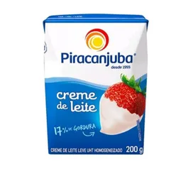 [APP+CLIENTE OURO+LEVE 6 PAGUE 4]Creme de Leite Integral Piracanjuba 200g | R$1,67