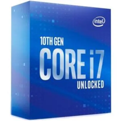 i7 10700K 8 Núcleos e 16 Threads com Frequência base de 3.8 Ghz até 5.1 Ghz | R$2.684