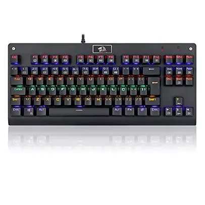 Teclado Mecânico Redragon Dark Avenger Preto Iluminação Rainbow Switch Marrom K568R