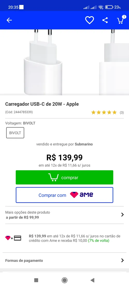 Imagem na descrição da promoção