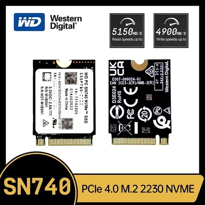 [TAXA INCLUSA/APP+MOEDAS]Western Digital WD SN740 1TB SSD M.2 2230 NVMe PCIe Gen 4x4