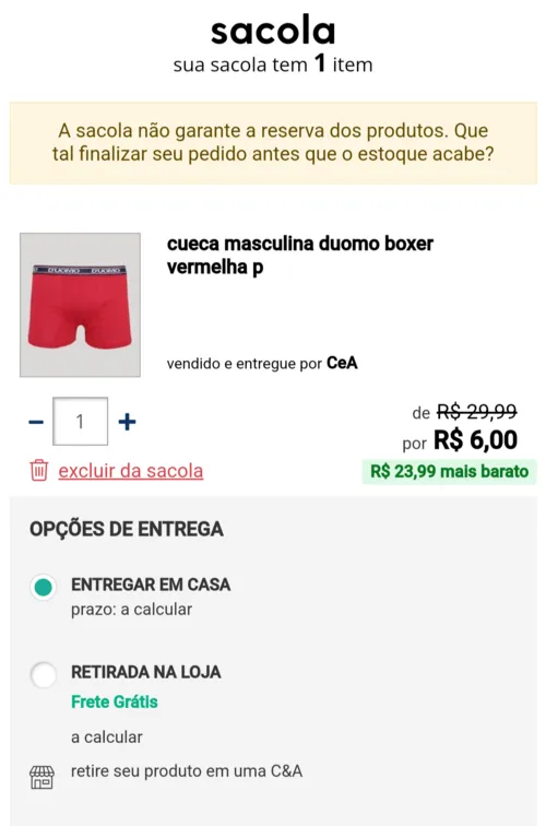 Imagem na descrição da promoção