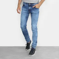 Calça Jeans Masculina Marmorizada