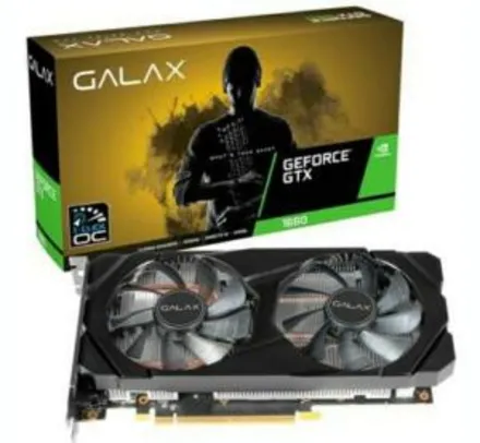 Placa de Vídeo Galax NVIDIA GeForce GTX 1660 1-Click OC, 6GB, GDDR5 - 60SRH7DSY91C