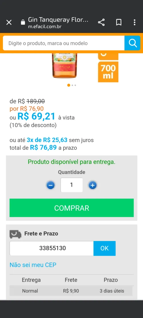 Imagem na descrição da promoção