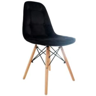 Cadeira Eames Velvet Preta (PRIMEIRA COMPRA) R$56