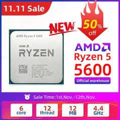 (Contas Novas R$617) Processador Ryzen 5 5600 Novo