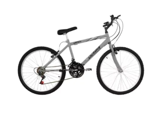 Bicicleta Aro 24 Ultra Bikes Masculina Solid 18 Marchas COR/CINZA TAMANHO/Aro 24