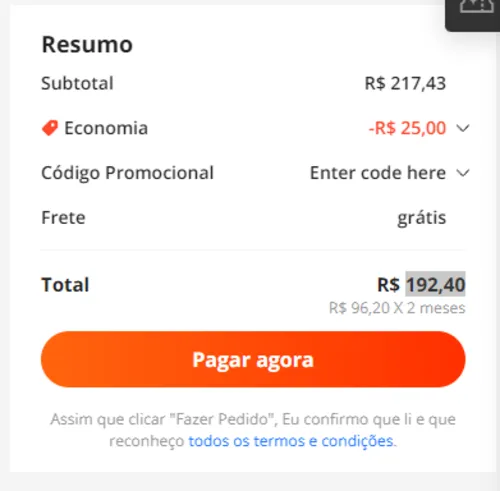 Imagem na descrição da promoção