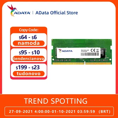 Memória notebook A-Data 16gb 3200mhz AliExpress