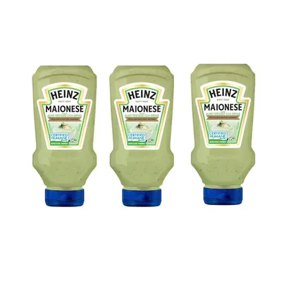 Kit com 3  Maionese de Alho com Ervas Heinz 215g