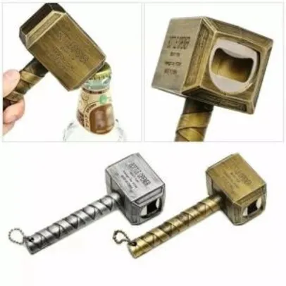 Abridor de garrafa Martelo do Thor (mjölnir)- dourado - R$58