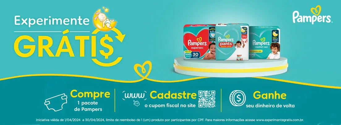 Experimente Grátis Pampers  2024 - Descubra P&G