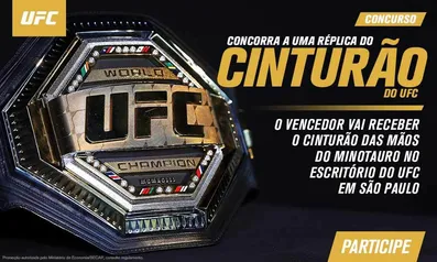 Concorra grátis a um cinturão do UFC