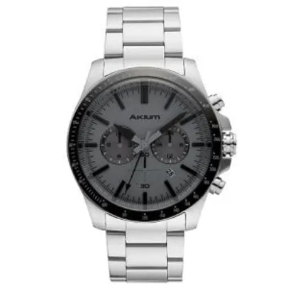 Relógio akium masculino aço - 03e50gb04-grey - R$315