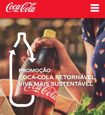 Promoção Coca cola retornável Viva mais sustentável