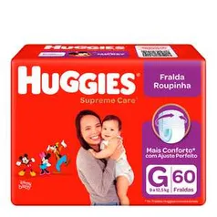 Fralda Roupinha Huggies Supreme Care XG 4 pacotes com 48 Unid cada | R$118