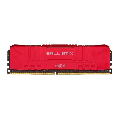 Memória Crucial Ballistix, 8GB, DDR4 3000MHz, CL15, Vermelha | R$249