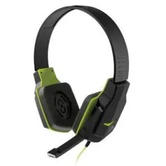 Headset Gamer Multilaser Earpad de Silicone P2 Preto e Verde - PH146 | R$ 39