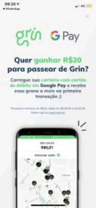 Carregue R$ 20 com Google Pay e ganhe mais R$ 20