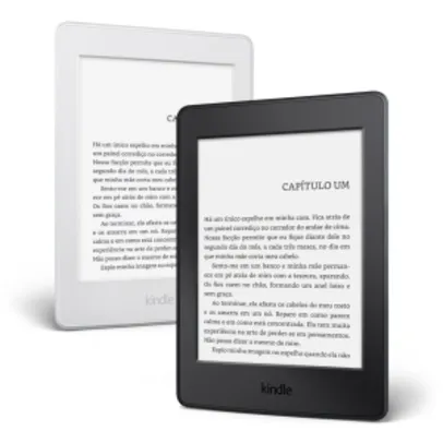 [Amazon] Novo Kindle Paperwhite Wi-Fi (Branco ou Preto), iluminação embutida, tela de 6" sensível ao toque de alta definição