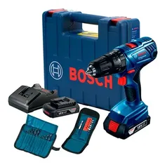 Furadeira com impacto BOSCH GSB 180 Li + 2 baterias + maleta + carregador | R$599