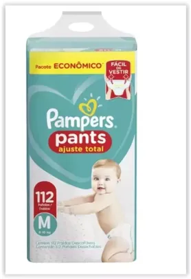 Fralda Calça Pampers Pants Ajuste Total - Tam. M 6 a 10kg 112 Unidades