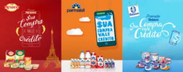 Compre produtos Batavo, Parmalat e Président e ganhe R$20 de bônus no seu celular