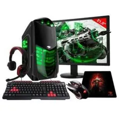 Pc G-fire Amd A8 9600 8gb 1tb monitor 21,5 Radeon R7 2gb Integrada Computador Gamer Gkac Htg-277 - Verde por R$ 1600