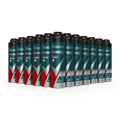 [ APP | PRIME | R$ 8,32 CADA ] Rexona 12 Unidades Desodorante Antitranspirante Aerosol Antibac + Invisible 150ml