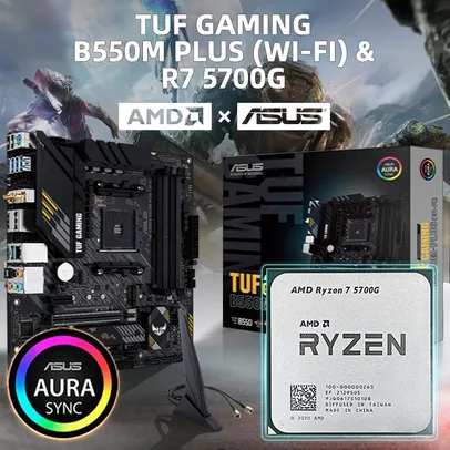 B550M Asus Tuf Gaming Plus WIFI + Ryzen 7 5700g