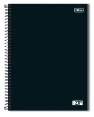 Tilibra ZIP - Caderno Espiral Capa Dura, 200x275mm, 80 Folhas, Negro | R$7