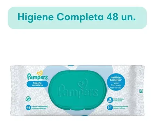 Lenços Umedecidos Pampers Higiene Completa 48 Unidades