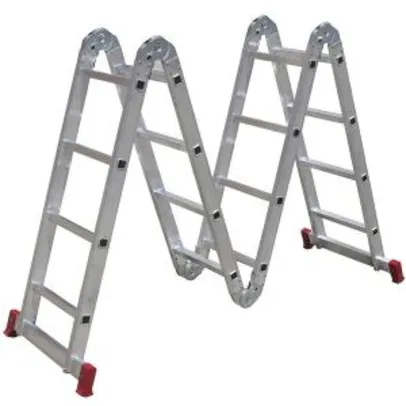 Escada Articulada 4x4 com 16 Degraus de Alumínio - BOTAFOGO-ESC0293 - R$299