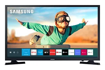 Smart TV LED 32" HD Samsung UN32T4300AGXZD, Sistema Operacional Tizen, Wi-Fi, Espelhamento de Tela, Dolby Digital Plus, 2 HDMI e 1 USB