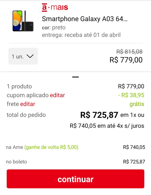 Imagem na descrição da promoção