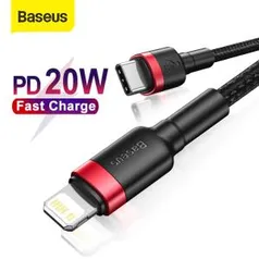 Baseus usb c cabo para cabo tipo c iphone 12 pd 18w 20w cabo de carga rápida - R$20